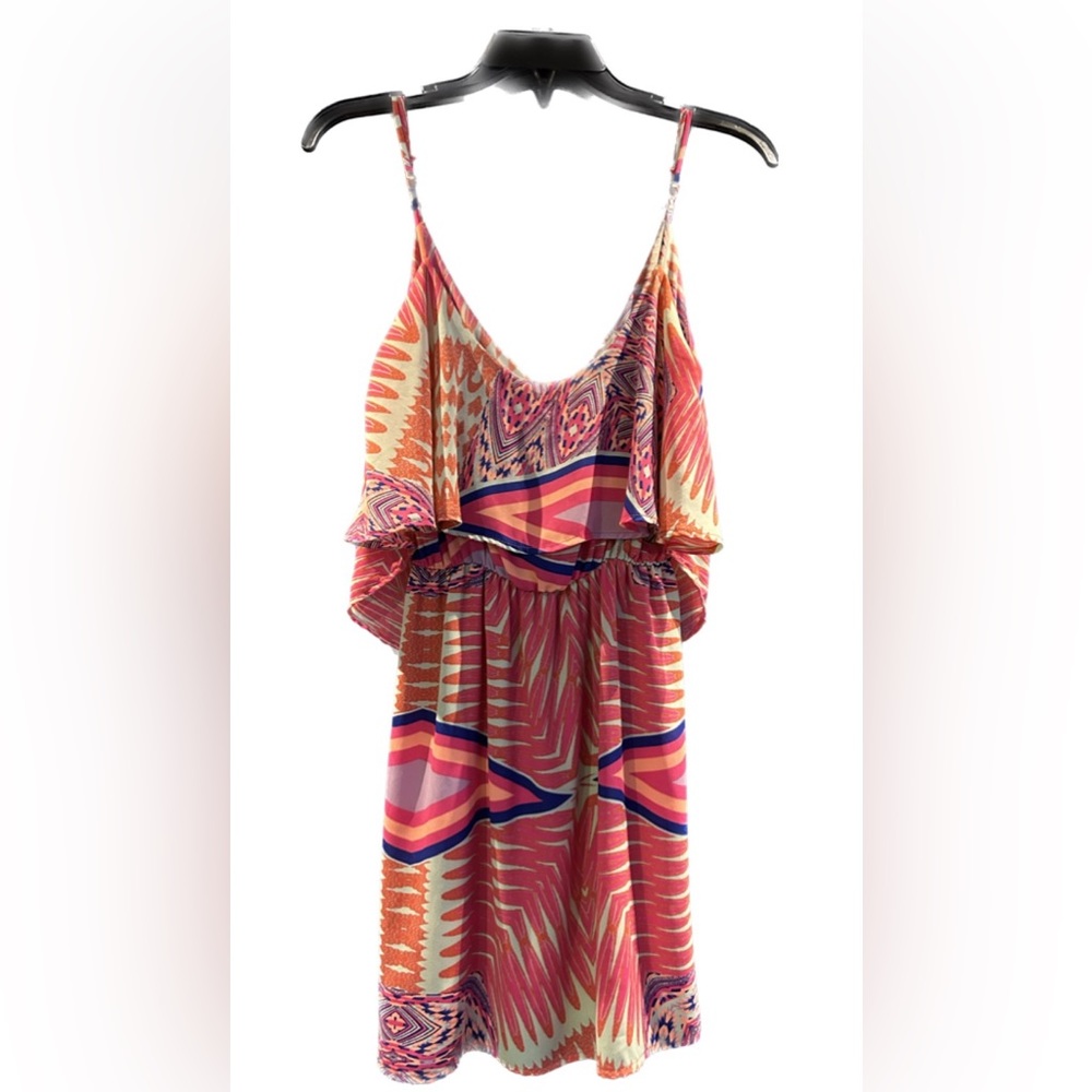 Baby doll style mini dress. Great for beach or spring/summer! (Multi-colored)